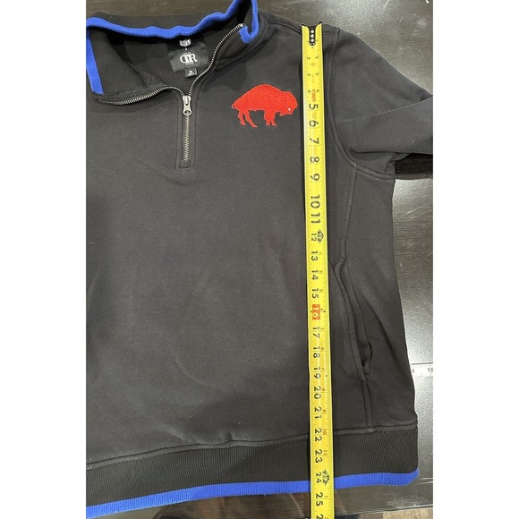 NFL X Darius Rucker Buffalo Bills Sweatshirt 1/4 Zip Mens Black Medium - Picture 8 of 8